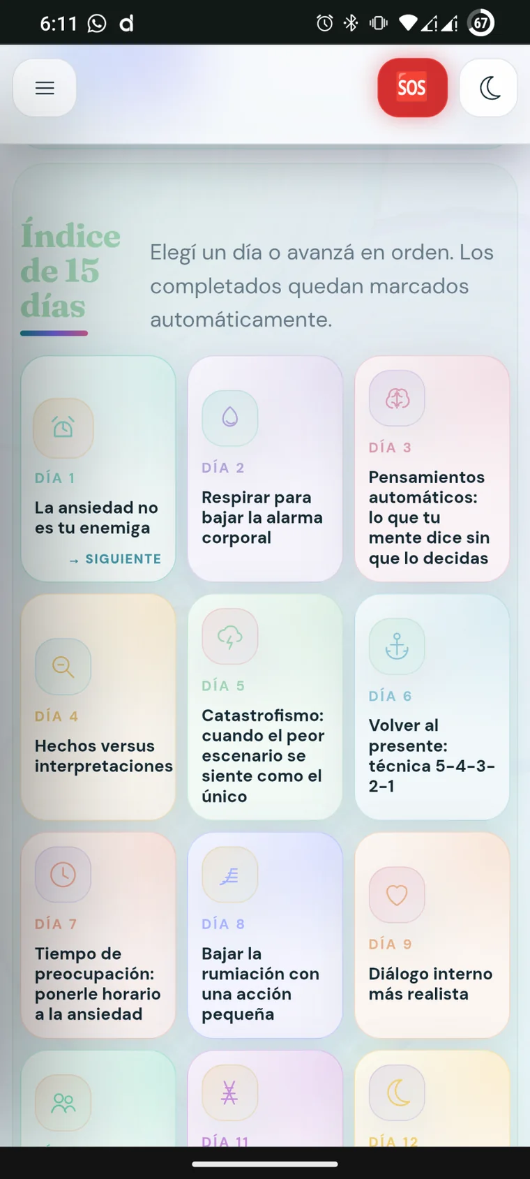 Índice de 15 días