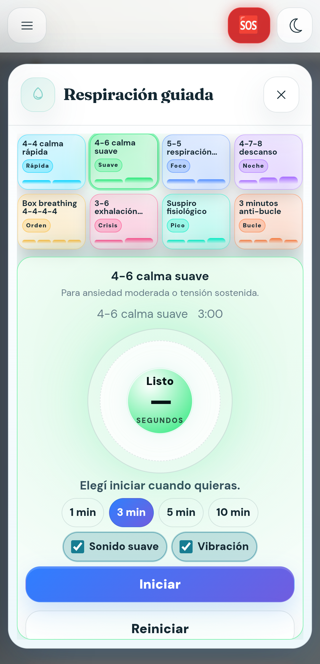 Respiración guiada